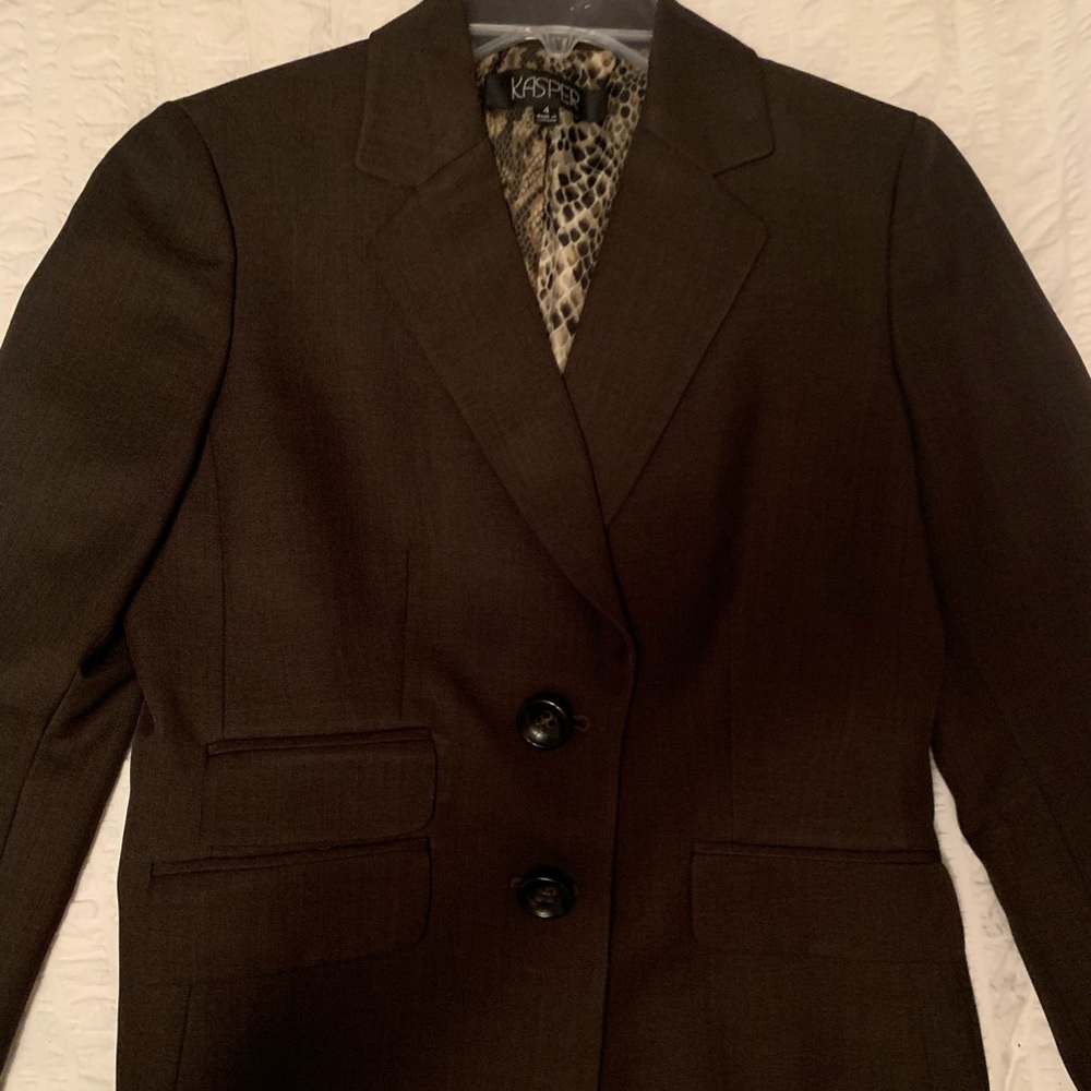 Brown pant suit